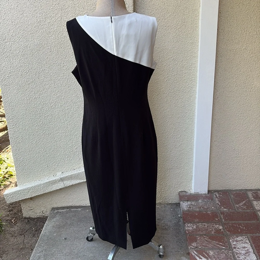 NWT Judith & Charles Black and White beautiful Sleeveless Massena two tone Dress